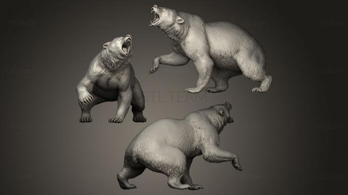 3D model screaming bear (STL)